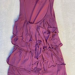 Pink ruffled dress top